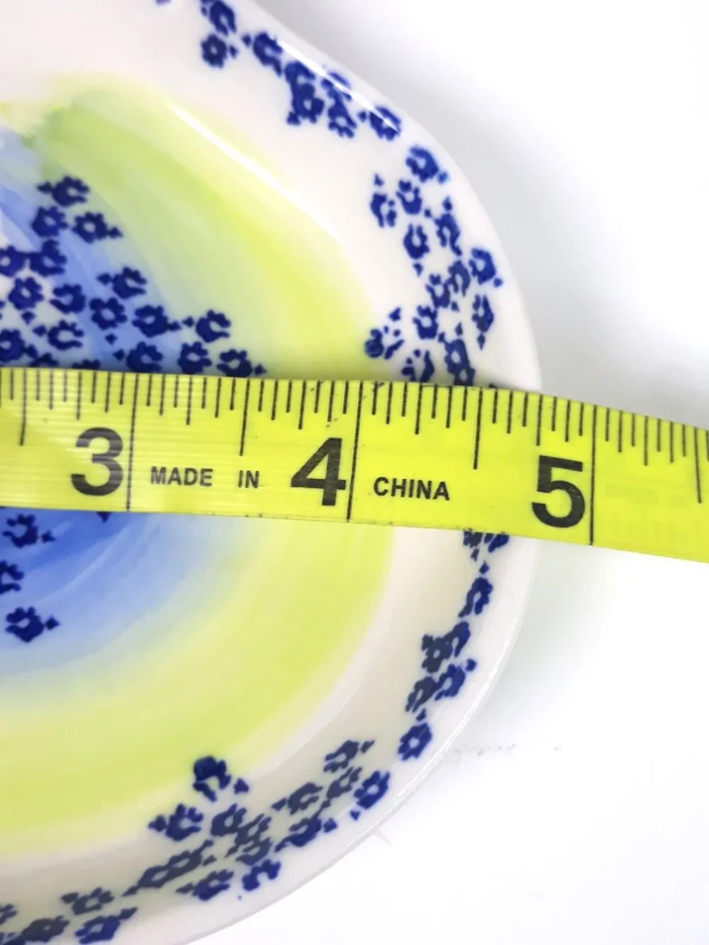 Anthropologie Claudia Blue Floral Stoneware Spoon Rest Cottagecore Farmhous